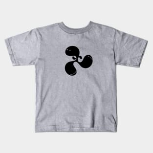 Propeller Guy Running - Black Kids T-Shirt